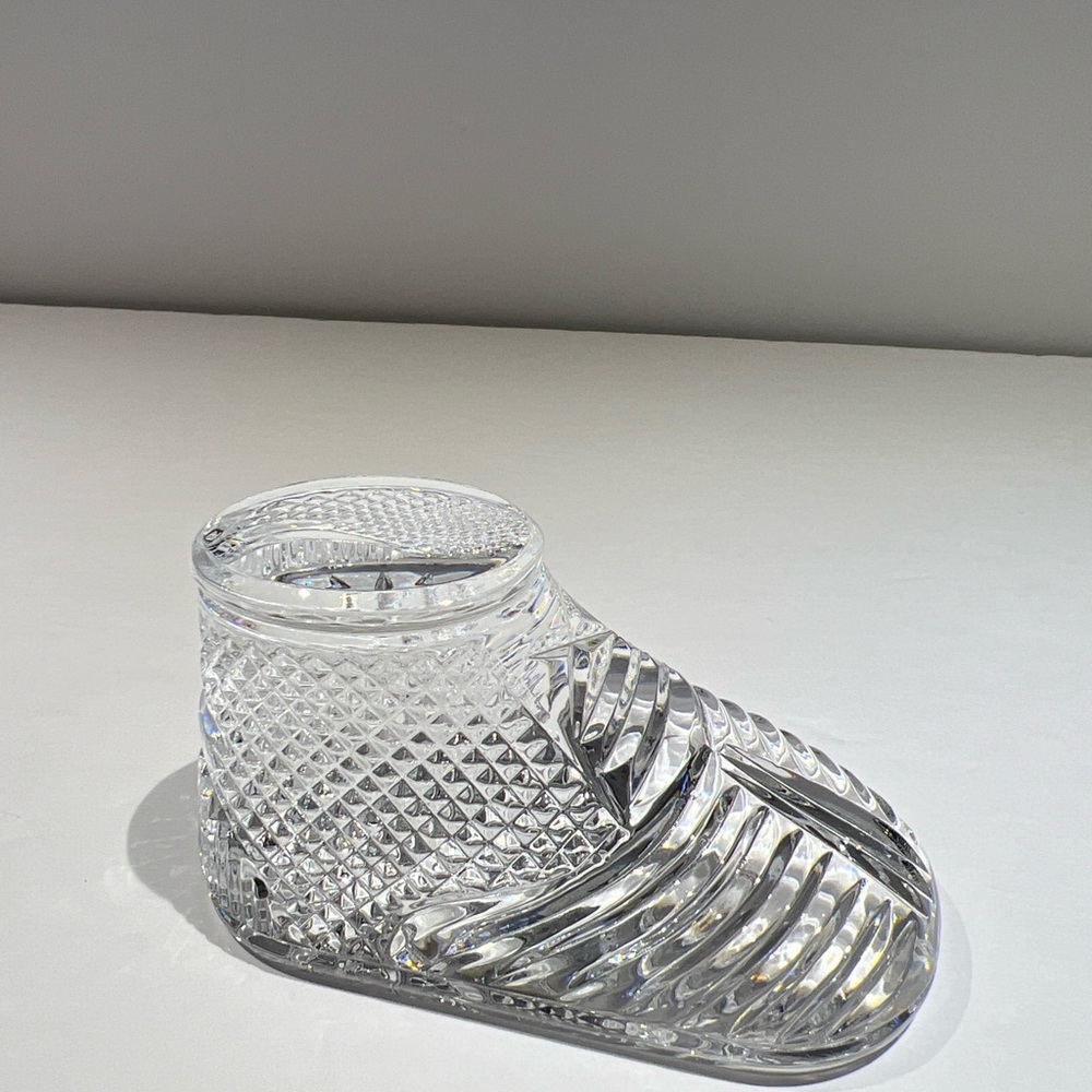 Vintage Waterford crystal baby shoe ,bootie, figurine paperweight NO BOX